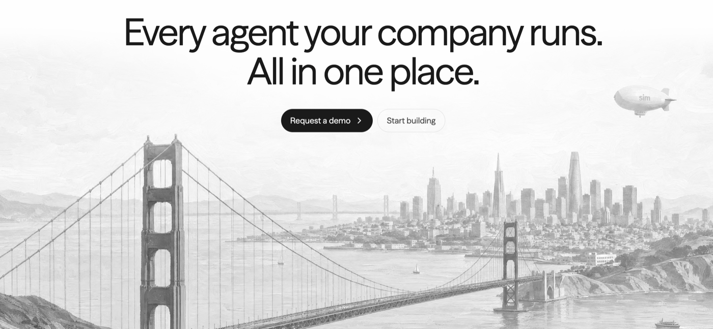 Sim AI agent platform